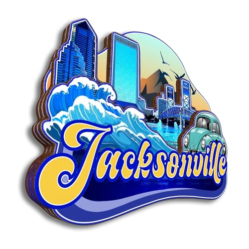 Imán decorativo para refrigerador ciudad Jacksonville miniatura 2