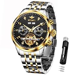 3248:Gold silver strap&black dial