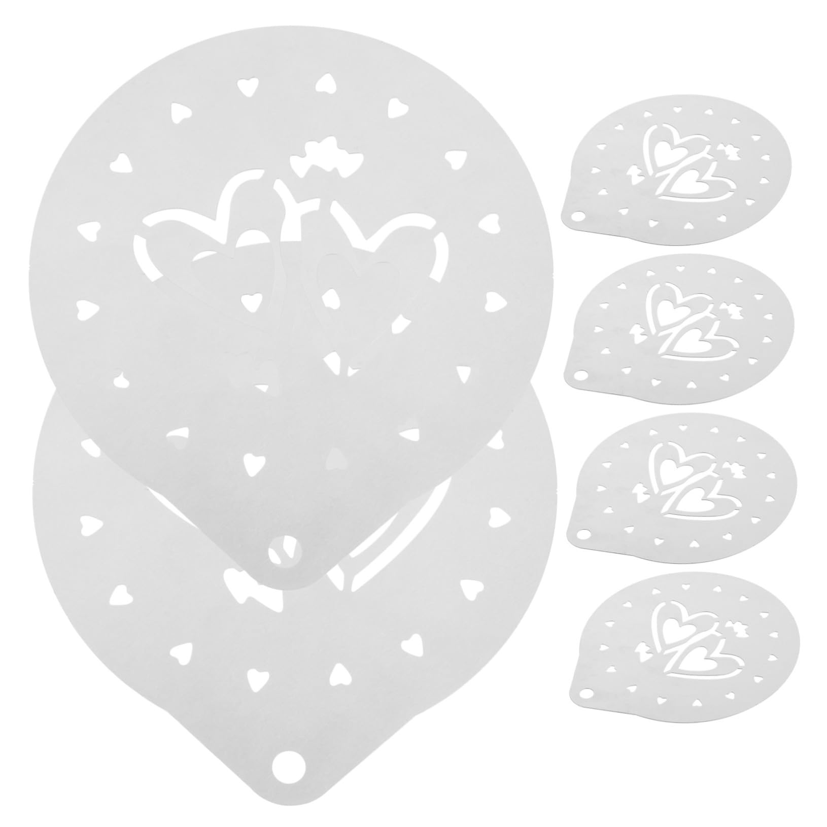 VINTORKY Mother's Day Fondant Stencils 6 Pcs Baking Stencils for Cake Decorations
