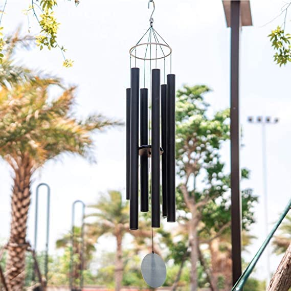LEIGARF LEIGARF Black Decorative Hanging 6 Pipe Big Wind Chimes (65 Inches) for Home Positive Energy | Wind Chimes for Home Balcony Windows Bedroom Living Room Garden Hanging Decor with Sweet Sound-image-20