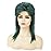 Swiking Green Mullet Wig for Women Shaggy Shoulder Length Layered Wig 70s 80s Rocker Wigs Halloween Cosplay Daily Hair Wigs(Green)