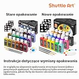 Shuttle Art Farba tekstylna 18 kolorów (60 ml) z pędzlami paletowymi