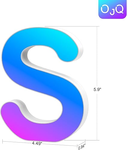 Miniatura 17 de OJQ Letras con luces LED iluminadas, letras de marquesina para decoración de habitación, luces de pared, regalos de Navidad, sincronización