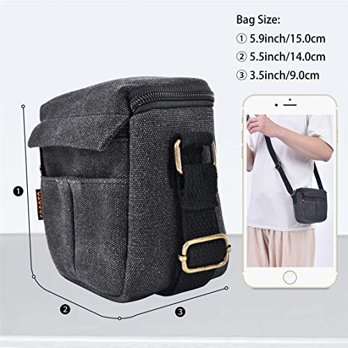 Fosoto Camera Case Bag For Canon Powershot Sx740 Sx540 G7X G9X Mark Ii Sony A6000 A6100 A6400 A6500 Rx100 Dsc-W830 W800 Panasonic Lumix Gx85 Fujifilm Xe3 Nikon L340 L31 J5 Mirrorless Cameras #TOP2