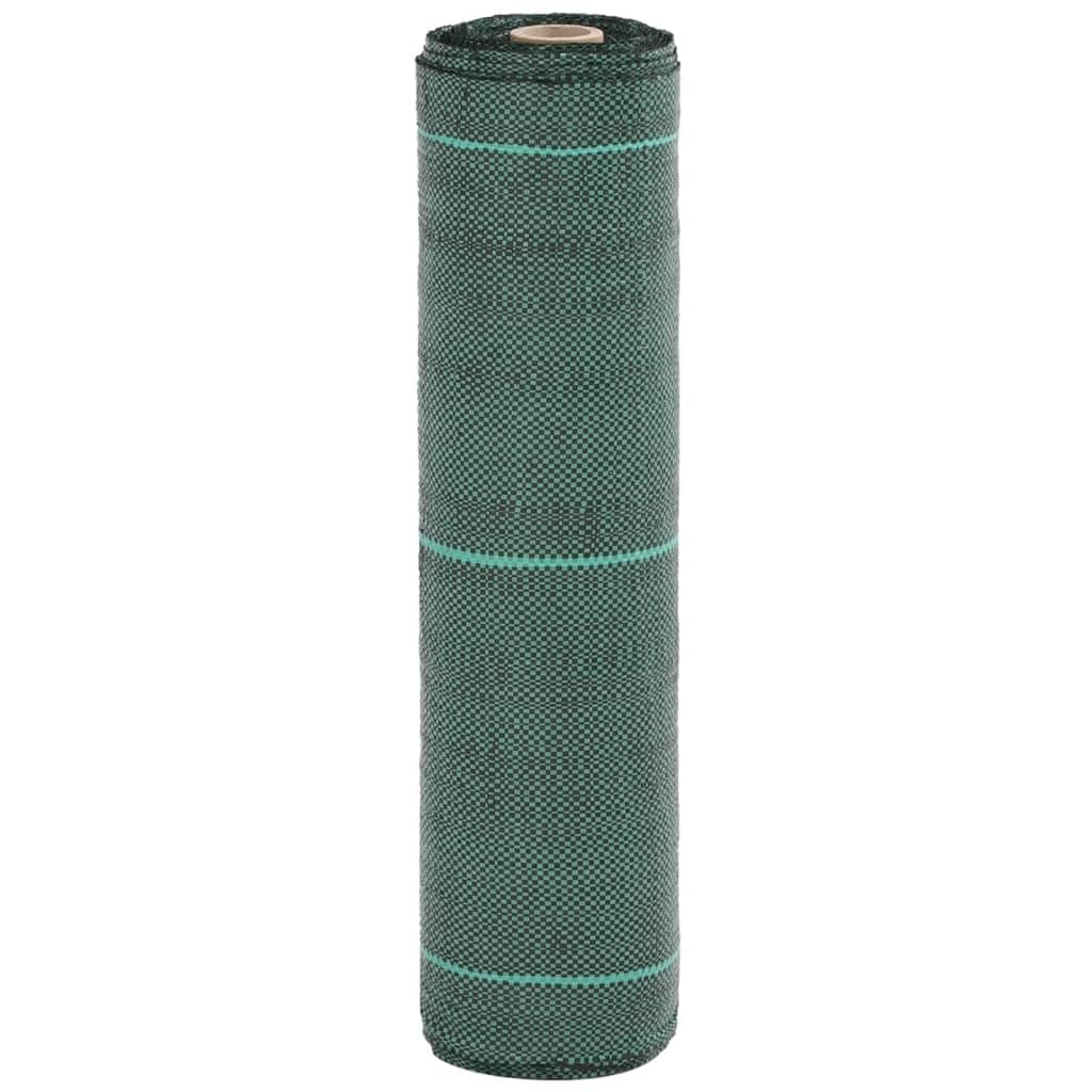 Membrane Anti Mauvaises Herbes Verte en PP, geotextile Feutre Toile de paillage 0,5 x 200 m, bache de Jardin 60 g m2, Protection séparation Drainage Permeable Sol
