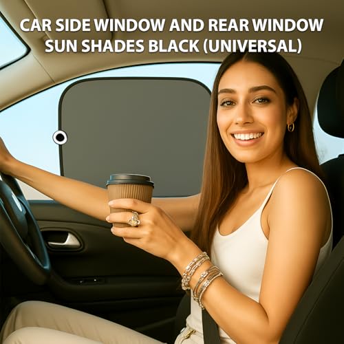 Image of ALLEXTREME Universal Car Curtains Sun Shade Cover Interior Accessories for UV Rays Protection 4 Side & 1 Rear Windows Baby Sunshade Compatible with SUVs and All Cars (Pack of 5, Black)