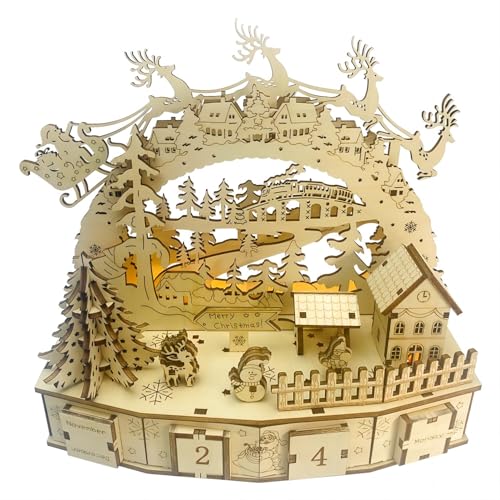 Deluxe 3D Wooden Christmas Puzzle: Mechanical...