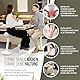 Vina Home® SH-01S Bürohocker [TESTSIEGER] | Sitzhocker ergonomisch höhenverstellbar [47-65 cm]| Ergonomischer Hocker für Arbeit & Freizeit | Schwingeffekt [rutschfest] (Hellgrau, 65 cm)