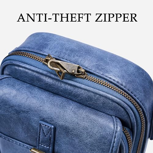 Image of Small Crossbody Bag for Women with Card Slots Vegan Leather Messenger Bag Men Wallet, Cross Body Anti-theft Shoulder Purse