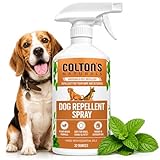 Colton's Naturals Dog Repellent Spray - Keep Dogs Out of Lawn, Garden and Indoor Areas! (32 OZ)– Deters Dogs from Outdoor Areas – Deterrent Outdoor or Indoor 100% Natural Spray