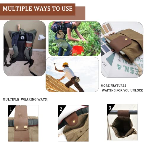Bolsa dobrável de couro de lona dobrável resistente à água para acampamento ao ar livre, bolsa dobrá