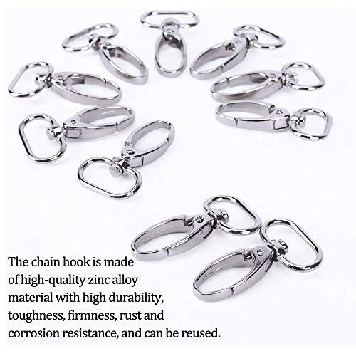 30 Stück Schwenk Karabinerhaken HakenKarabiner Karabinerhaken Mit Schlüsselring Haken Für Swivel Tasche Verschlüsse… – Bild 4