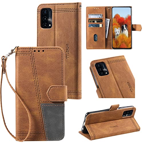 Capa carteira para smartphone flip para Oppo A74 4G, capa protetora de couro [bloqueio RFID] capa de