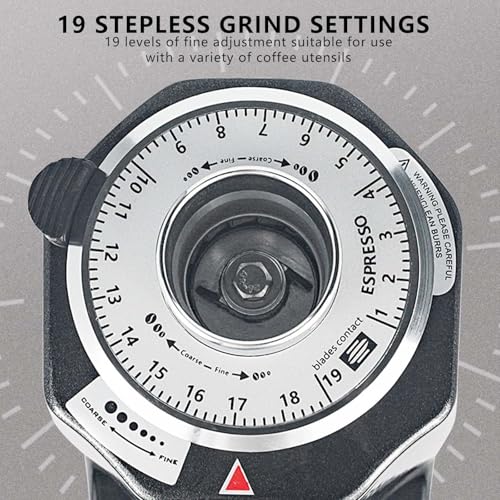 vnmudzeo Household Coffee Bean Grinding Machine,60 mm Grinding Disc,1500ml Automatic/Manual Coffee Bean Mill,for Espresso Drip Cold Brew French - Image 3