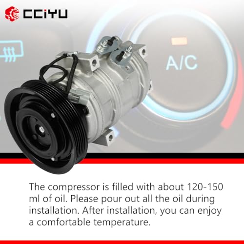 Image of CCIYU AC Compressor w /Clutch for Honda Pilot V6 3.5L 1999-2004