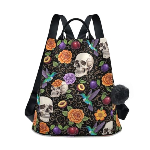 Sac à dos vintage floral et squelette pour vos sorties en ville