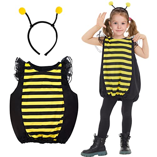 Herefun Bienen Kostüm Kinder, Hummel Kostüm Kinder mit Tiara,...
