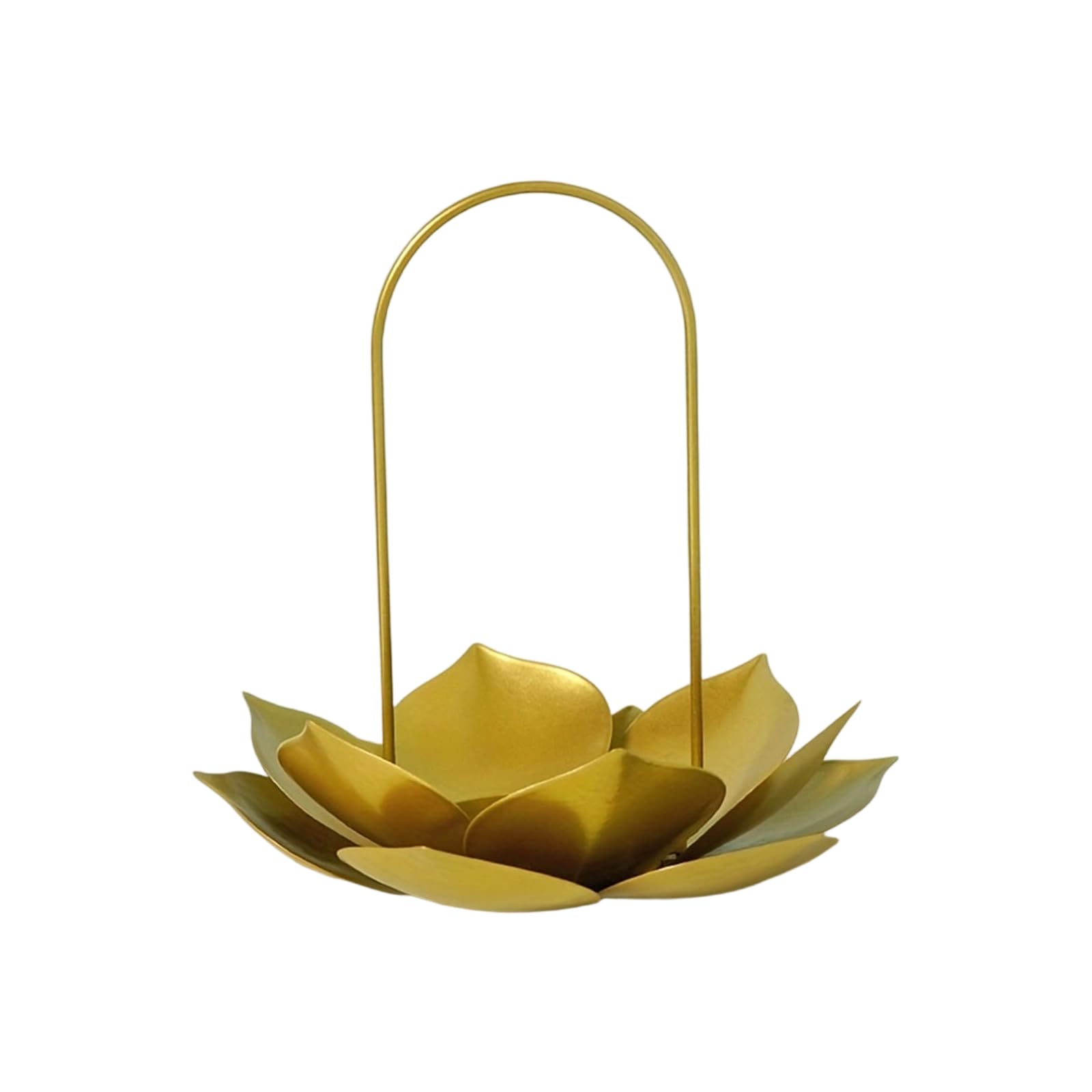 Buxuaaaa Decorative Iron Candlestick Stand with Lotuses Flower Holder for Dining Tables and Event Metal Tealight Holder