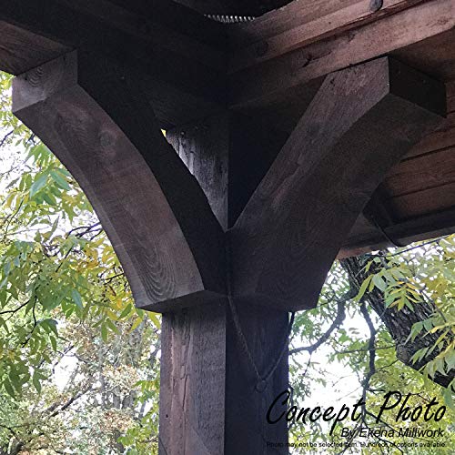 Ekena Millwork BRC04X10X10MRC00RWR 4"W X 10"D X 10"H Merced Rough Sawn Knee Brace thumb #20