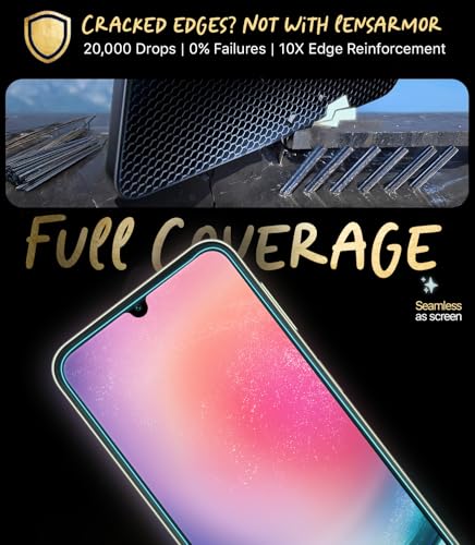 Image of Lensarmor Compatible with Samsung Galaxy M34 / A24 Screen Protector (1 Pack) - Premium 9H Tempered Glass, Military-Grade Protection, HD Clear Display, Anti-Fingerprint & Case-Friendly Fit