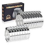 JUEGO ÓPTIMO: Contiene 2 abrazaderas de manguera de diferentes diámetros para adaptarse a diferentes mangueras: 25-40 mm, 32-50 mm. 8 piezas de cada uno, 16 piezas en total. ¡La abrazadera adecuada siempre está disponible!