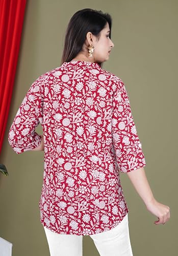 Image of FebQ Printed Shirt Style Top for Women