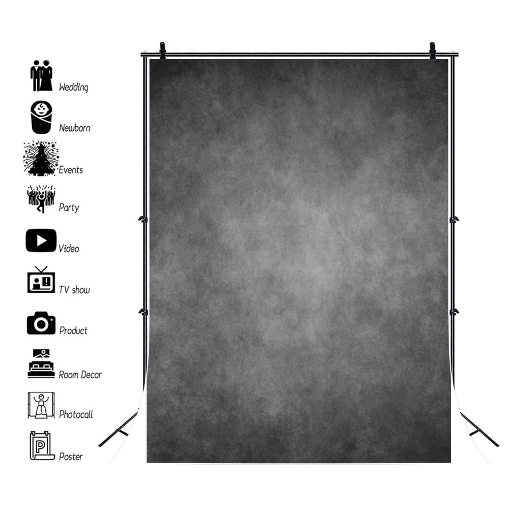 YongFoto 2,5x3m Vinile Sfondo Fotografico Retro grigio grunge Fondale Foto Festa Bambini Boby Nozze Partito Studio Fotografico Puntelli