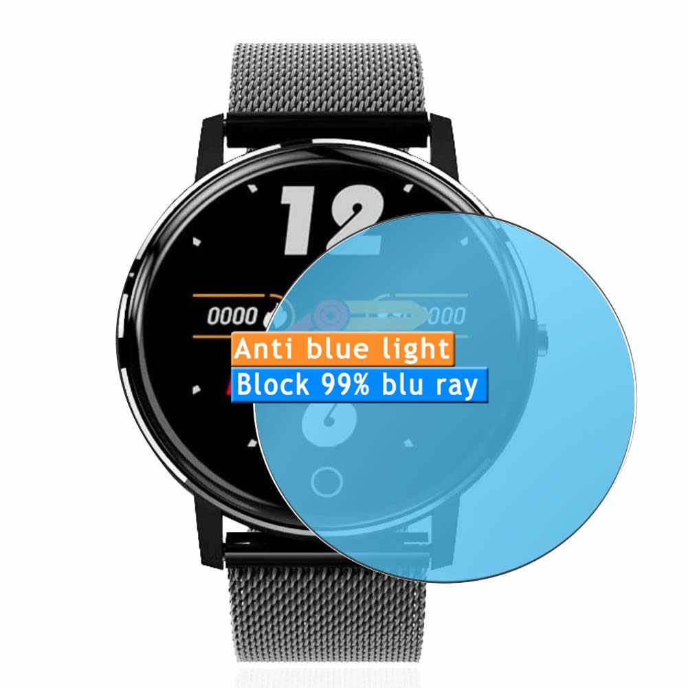 Vaxson 3-Pack Anti Blue Light Screen Protector, compatible with Holalei Fitness Tracker 1.3" Smart Watch smartwatch, TPU Guard Film Protectors Sticker [NOT Tempered Glass] New