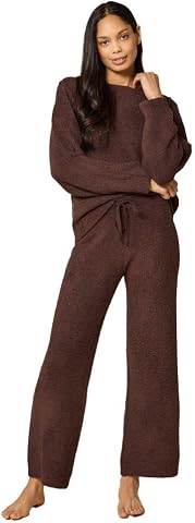 Softies Marshmallow Reverse Seam Crew Neck Lounge Set for Women – 2-Piece Pajama