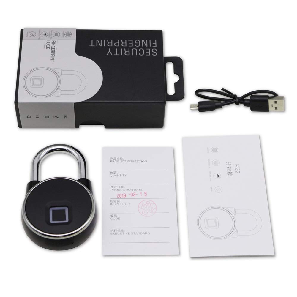 Candado Inteligente con Huella Dactilar Lock de huellas dactilares antirrobo con candado impermeable inteligente para Seguridad