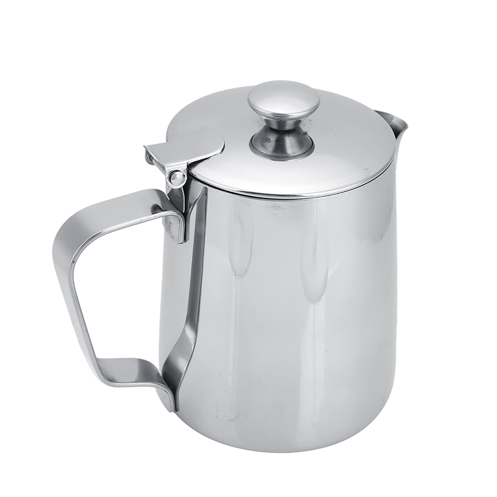 Tazza da caffè in Acciaio Inossidabile Tazza Brocca per Schiuma di Latte Brocca con Coperchio per la Caraffa per Latte in Acciaio Inossidabile Latte Coffee Art Il Beccuccio (350 ml)