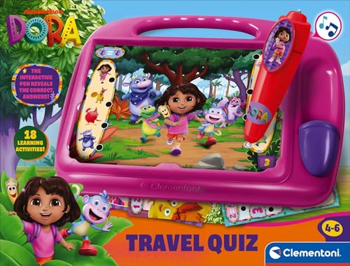 Clementoni Dora The Explorer - Travel Quiz Game With Electronic Pen, Includes 9 Cards and 18 Educational Activities for Kids Age 3+ - Image 3