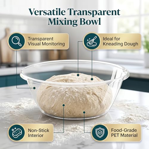 Bowl grande plástico antiadherente para amasar EVGATSAUTO miniatura 4