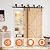 SKYSEN 36in x 84in Double Sliding Barn Doors with 6.6FT Double Track Bypass Barn Door Hardware Kit, Unfinished Spruce Wood, Save Spacing, Easy to Install, Maximum Fit 68in Openning.(36-84-6.6FT-SGJ)
