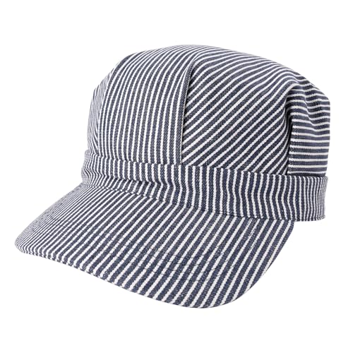 Rothco Hickory Stripe Engineer Cap - Vintage Railroad Conductor Hat XL