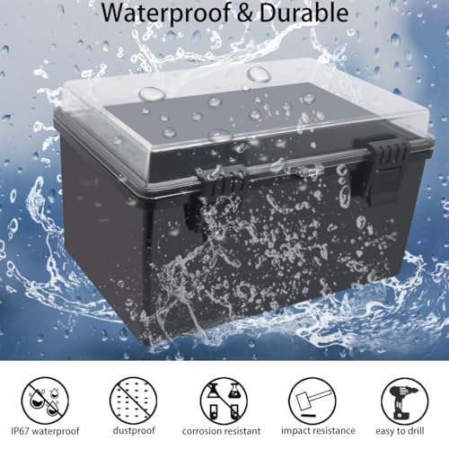 Boîte de jonction IP67 étanche avec couvercle transparent à charnière - 2