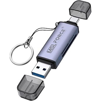 Reliable Japanese Company MSL FORCE USB Card Reader, USB 3.0 Hub 2-in-1, High-Speed Transfer 170Mb/s, SD 2TB, Compact, Lightw