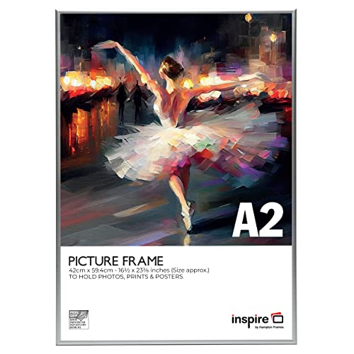 inspire by Hampton Frames, Silver, A2 (42x59cm)