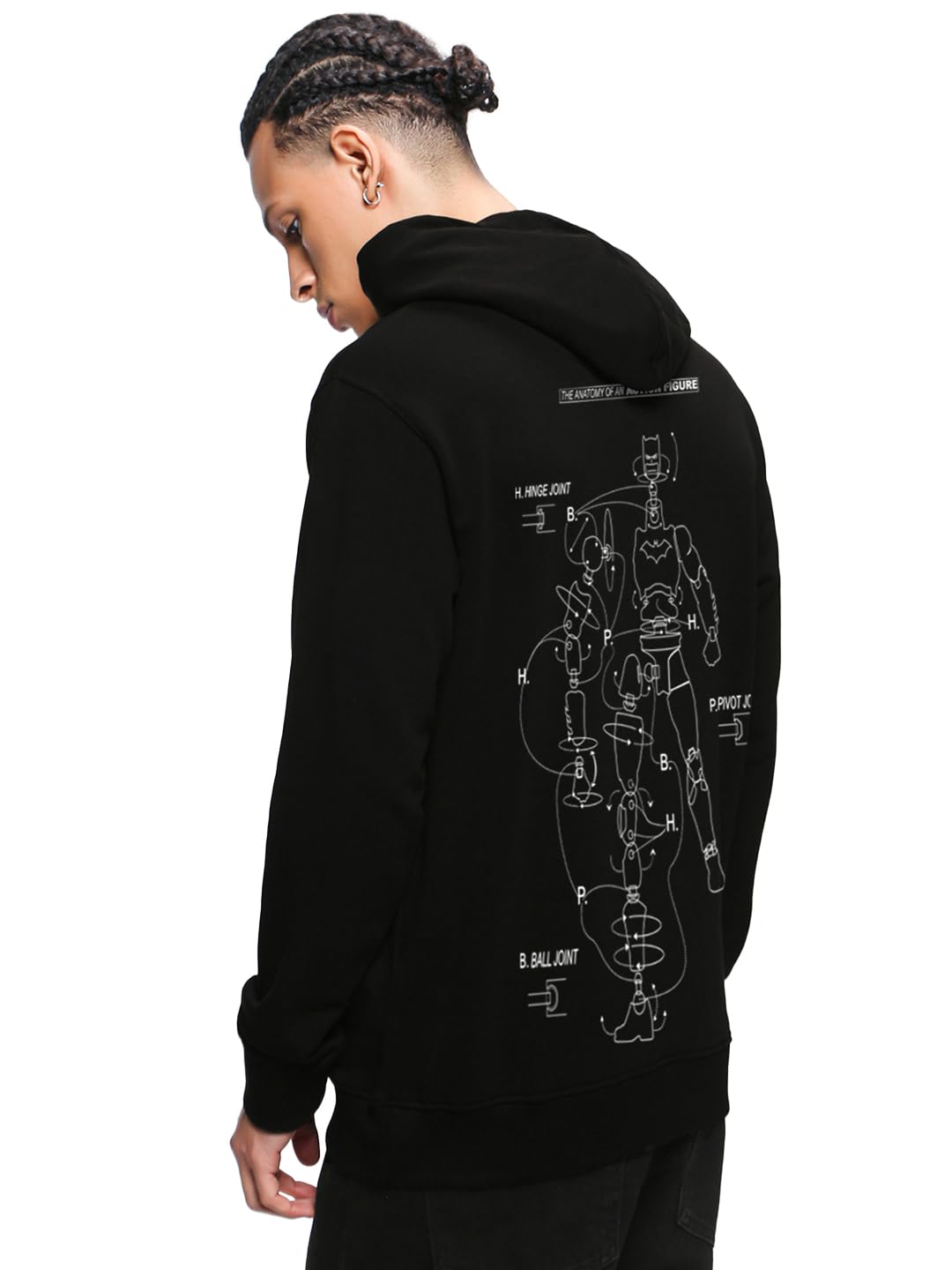 Official DC Merchandise Batman Men's Graphic Printed Regular Fit Full Sleeve Fleece Hoodies-image-42