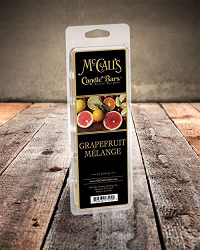 McCall's Candle Bars | Grapefruit Mélange | Highly Scented & Long Lasting | Premium Wax & Fragrance | Made in The USA | 5.5 oz