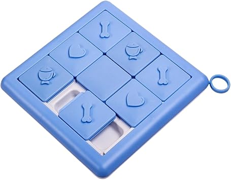 Buyter Dog Puzzle Toys Puppy Food Puzzle Slow Feeder Bow,Interactive Training Treats Dispenser,Aid Pets Digestion and Boredom Relieve Blue