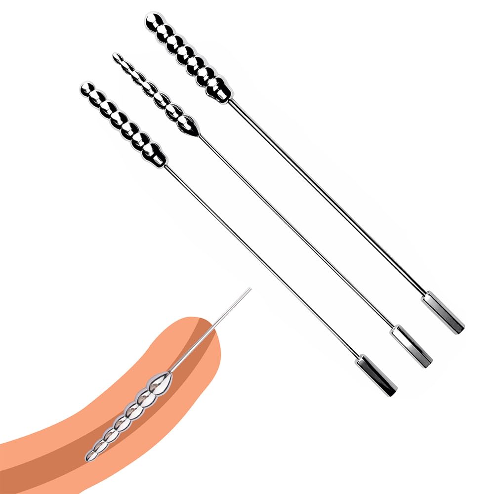 Edelstahl Harnröhren Dilatatoren Penis Plug Urethral Dilator Metall Katheter Sounding Harnröhren Stimulation Prostata Masturbation SM Sexspielzeug Für Männer Erotik Sex Toys (S+M+L)