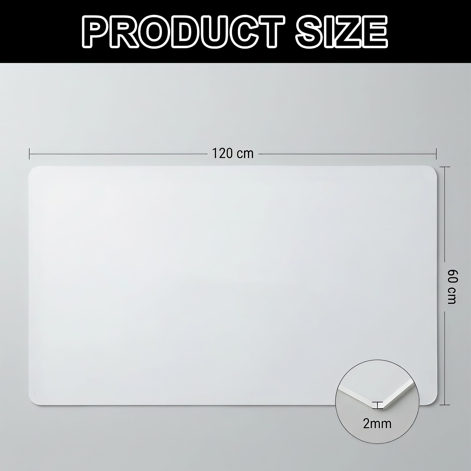 Tapis Silicone Grand 120 x 60 cm, 2 mm Épaisseur Tapis Cuisine, Résistant Antidérapant à la Chaleur, Travail, Peinture, Bricolage, Pour Table et Plan de Travail Cuisine (Blanc Laiteux)