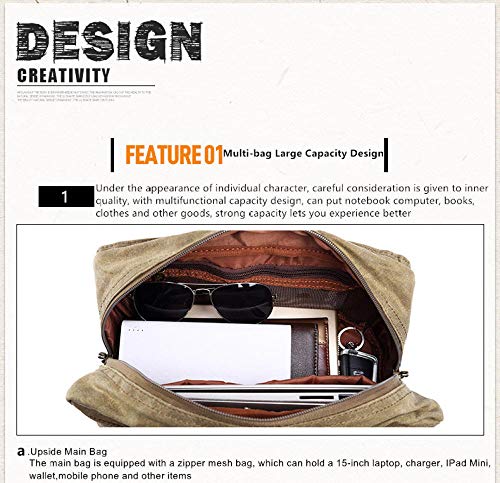 ENLAZY Batik Canvas Digital SLR Fotorucksack Robuste, gepolsterte Kameratasche für Canon/Nikon/Sony DSLR-Objektivstativ… – Bild 6