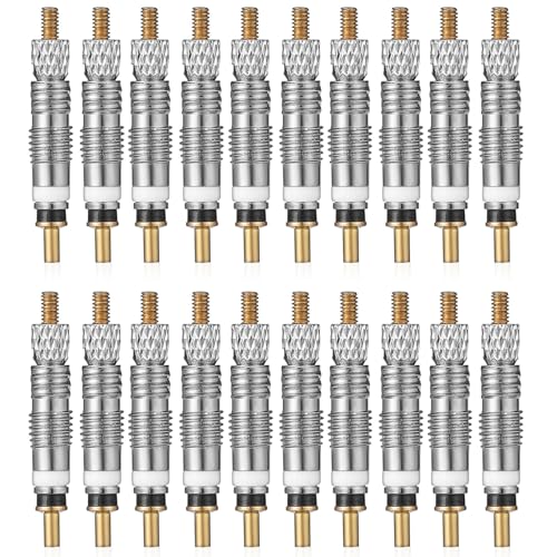 LABRIMP 20個 自転車用バルブコア 交換可能な銅製仏式バルブコア ヤ空気漏れ防止 高気密 バイクメンテナンス必携 バルブパーツユニバーサル
