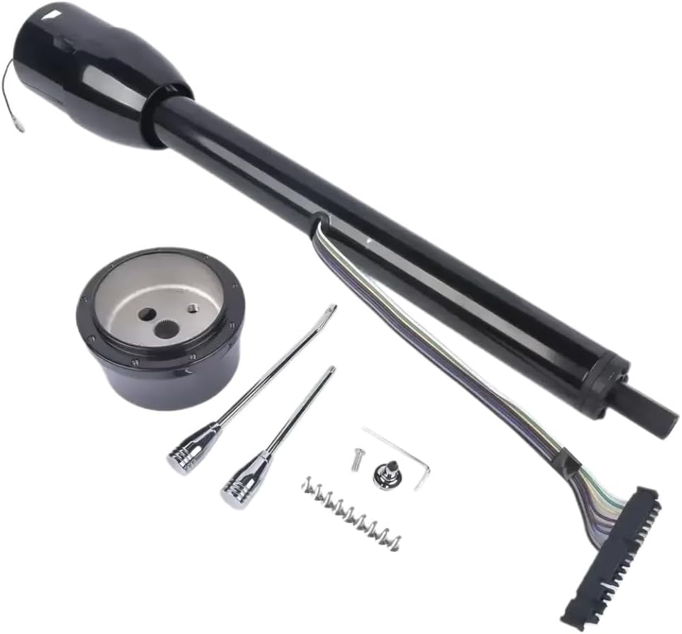 Tilt Shift Steering Column Adapter 28 Inch Black Coated AP03 R91001BK-28 Compatible with Manual No Key
