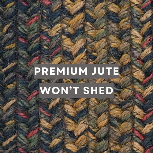 Homespice-Salem-Small-Braided-Rug-Ideal-as-Classic-Rope-Rug-for-Entryways-and-Hand-Braided-Kitchen-Rugs-for-Rustic-Decor-Durable-and-Reversible-Premium-Jute-Bathroom-Rug-27×45-Inches Homespice Salem Small Braided Rug Ideal as Classic Rope Rug for Entryways and Hand Braided Kitchen Rugs for Rustic Decor Durable and Reversible Premium Jute Bathroom Rug 27×45 Inches