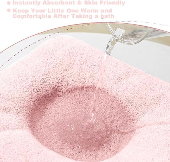 Image of Hooded Baby Towel - Premium Soft Bath Towel for Baby, Newborn,Infant - Ultra Absorbent,Natural Baby Stuff Towel, Soft Coral Velvet Coral Fleece Bath Towel for Boys and Girls(Pink Kitten)