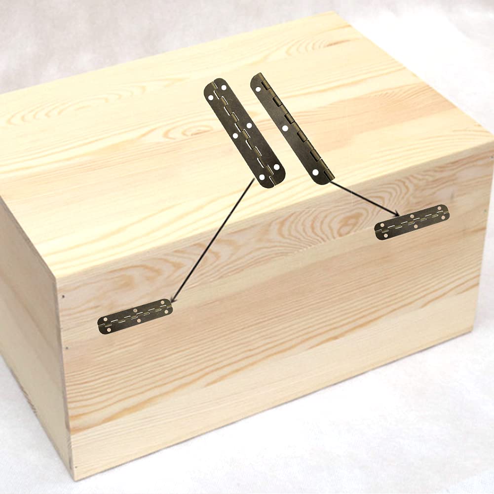 Paquet de 2 charnières étroites de 3 po à broche mobile, laiton