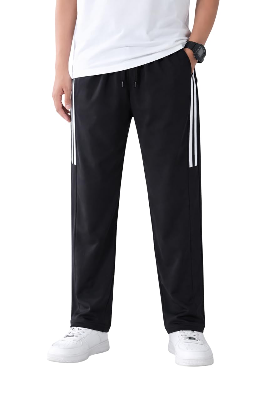 Mens Solid Polyester Straight Fit Track Pants with Drawstring Closure | Full Length Comfortable Fabric | Bottom Wear | Ideal for Gym, Running and Travel-picture-32